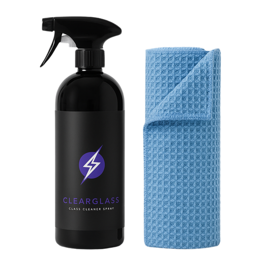 Klaasipuhastuskomplekt – ClearGlass 1000ml & Waffle klaasilapp